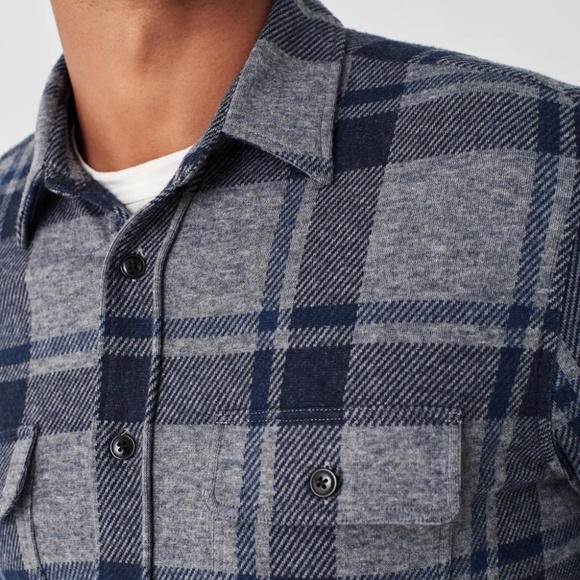 Faherty - Legend Sweater Shirt - Grey Seas Plaid (small) - Picture 2 of 5